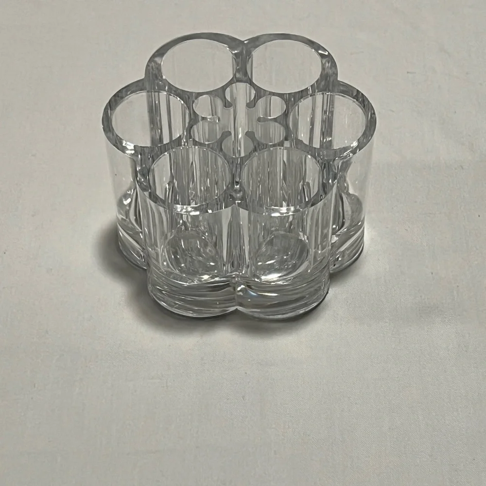 Clear Acrylic Flower-shaped Cosmetic Organizer EUC